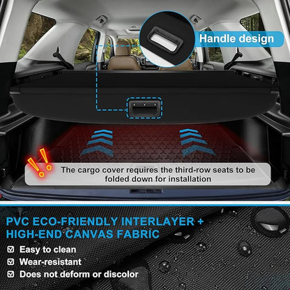 Retractable Cargo Cover Compatible with Ford Bronco Sport 2021-2025 Rear Cargo Security Trunk Cover, Anti-Peeping Luggage Privacy Screen, Rear Trunk Security Shade Shield Tonneau Cover