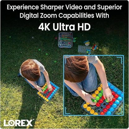 Lorex 4K IP Wired Dome Security Camera | Listen-in Audio | IK10 Vandal Proof Rating | Person and Vehicle Detection | Color Night Vision | IP67 Weatherproof | White