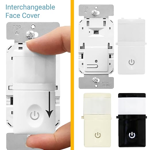 ENERLITES Motion Sensor Switch with LED Backlight, PIR Sensor, Motion Sensor Closet Light, 500W, 4A, Neutral Wire Required, HMOS