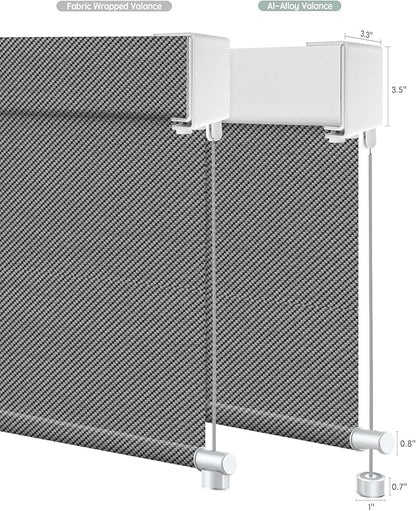 Yoolax Customized Motorized Outdoor Shades, Smart Blinds Compatible with Alexa Google, Remote Control Waterproof Blinds for Patio Porch Windows Outside (1% Openness Wild Dark Grey)