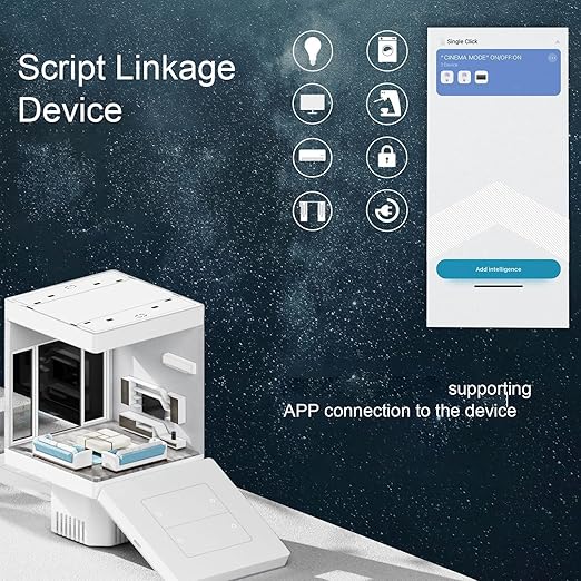 3 Gang Smart Control Panel APP Timing Intelligent Switch Panel Rebound Type AC100‑240V (White)