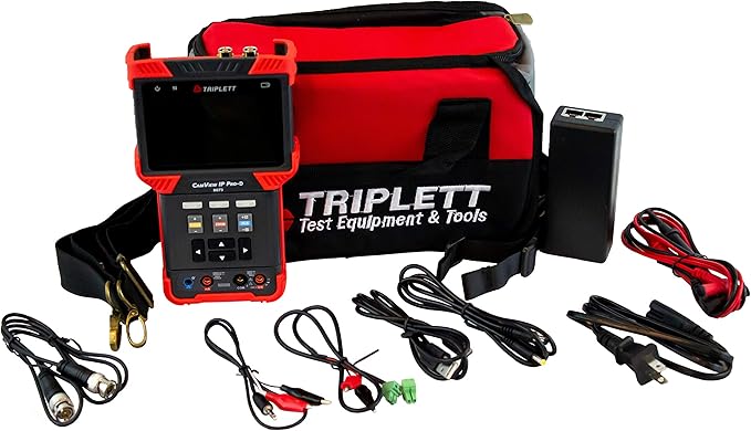 Triplett 8073 CamView IP Pro-D CCTV Camera Tester with Built-in DHCP Server - IP, AHD 2.0, HD-TVI 3.0, HD-CVI 3.0