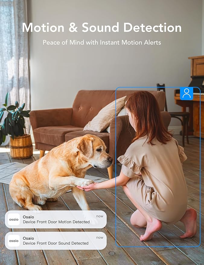 GNCC 2K Indoor Security Camera for Home, Pet Camera with Dual-Band WiFi, Mini Dog Cam with Phone App, Motion Detection, Works w/Alexa, Cloud Subscription Required, Fixed View, Plug-in, GC4