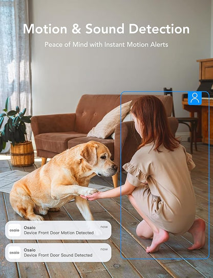 GNCC 2K Indoor Security Camera for Home, Pet Camera with Dual-Band WiFi, Mini Dog Cam with Phone App, Motion Detection, Works w/Alexa, Cloud Subscription Required, Fixed View, Plug-in, GC4