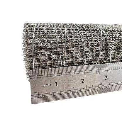 Vonoso 5 Mesh Stainless Steel 304 Wire mesh 15.7in x 10ft(40cmX305cm)，Stainless Steel Metal mesh Screen