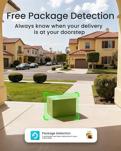 youkey Dual Camera Wireless Video Doorbell — Head-to-Toe View, 2K FHD Battery Doorbell with Local Storage No Monthly Fee, Package Detection, 5Ghz WiFi, Works with Alexa & Google Assistant, DB312