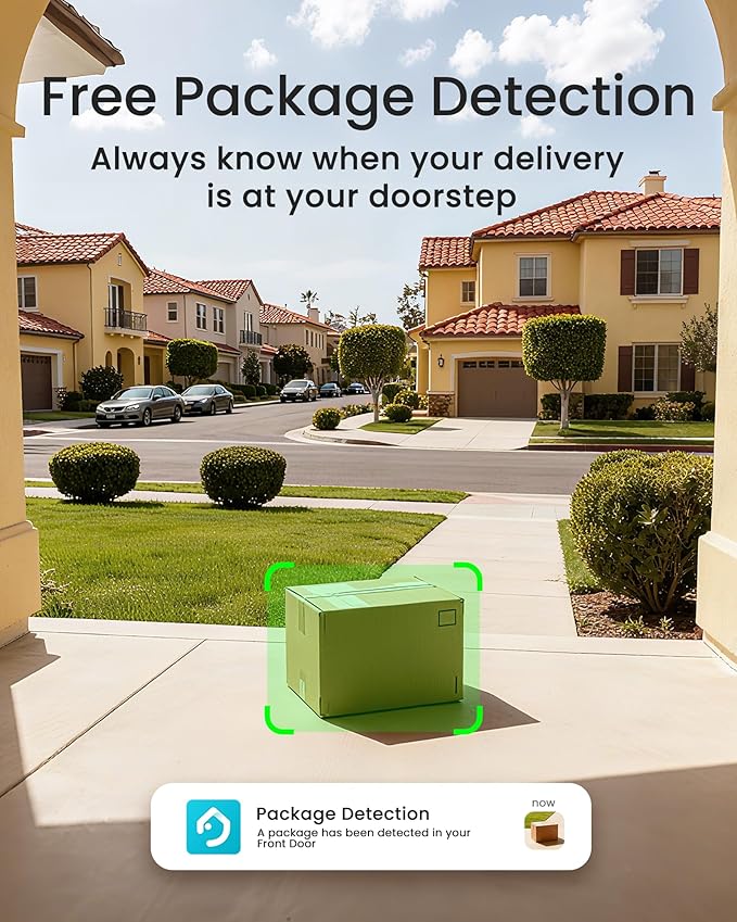 youkey Doorbell Camera Wired with Chime, No Monthly Fee, 2K Wired Doorbell with Head-to-Toe Video, Package Detection, 2.4/5GHz WiFi-6, Built-in 8GB Storage, Two-Way Talk, Color Night Vision, DB322