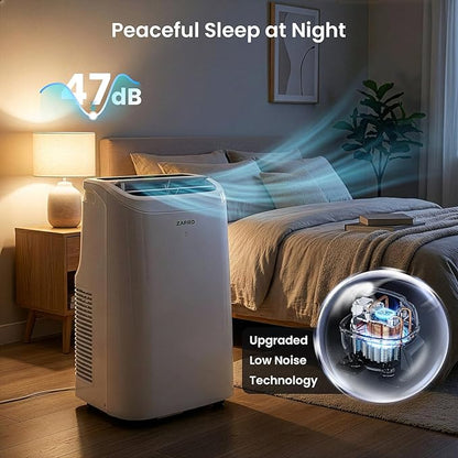 ZAFRO Portable Air Conditioners, 10000 BTU, 3 in 1 Portable AC with Drainage-free Cooling, Fan & Dehumidifier, Smart AC Unit with APP/Remote Control, 47dB Quiet, 24H Timer for Living Room, Bedroom