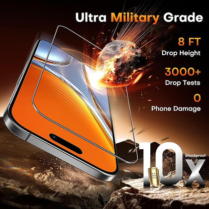 TOCOL for iPhone Air Screen Protector 6.5 inch 9H Hardness Military Grade Shatterproof HD Tempered Glass Full Coverage Easy Installation 2 Pack