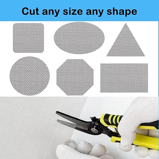 304 Stainless Steel Mesh Screen#100Mesh -Size:15.7"x47.2"(40x120cm), for Home, Garden and Farm. Window or Door Filter, Guards Against Pests Like Mice, Snakes, and Rodents. Easy to Cut and Install