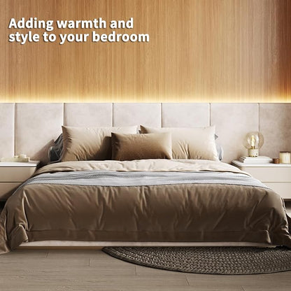 Art3d LED Recessed Strip Lighting Kit with Remote Switch, 6-Pack, White | Self-Adhesive, Low Heat, Energy Efficient, Easy to Install, Versatile Size, for Wood Slat Wall Panel, Headboards