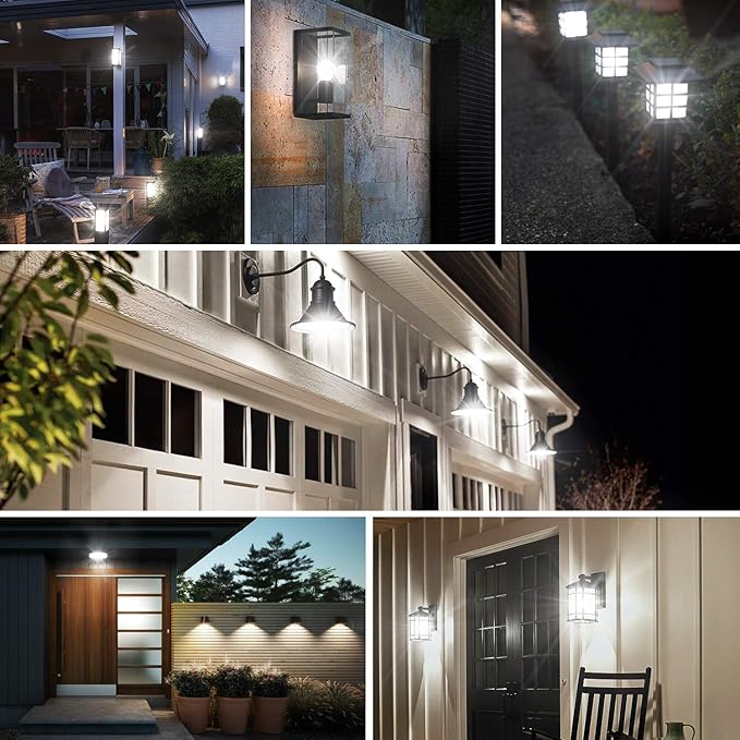 Brightever 6-Pack Dusk to Dawn LED Light Bulbs, A19 11W(100Watt Equivalent), E26 Basic Automatic On/Off, 1200LM, Daylight White 5000K Smart Sensor Lights, Outdoor for Porch Garage Yard Patio Garden