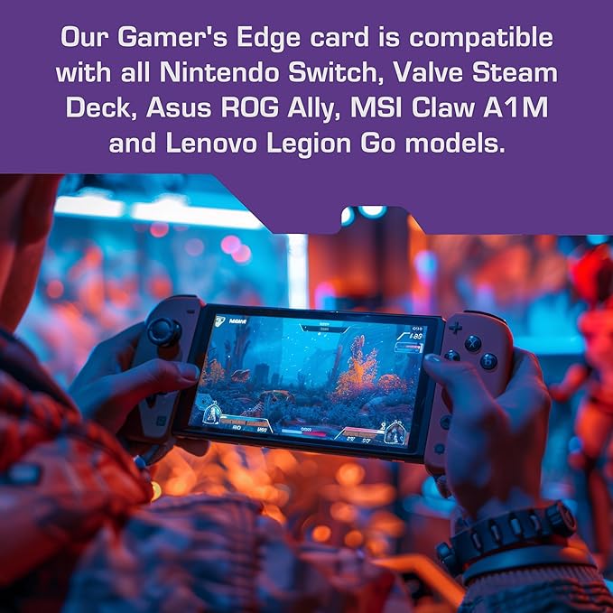 Integral 1TB Gamer's Edge Micro SD Card for the Valve Steam Deck and Nintendo Switch, Switch Lite & Switch OLED - Load & Save Games Fast, Store Games, DLC & Save Data, Built To Give You The Edge