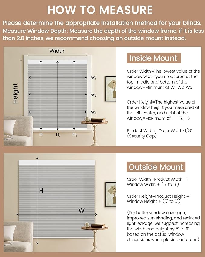 Kincmo Motorized Cellular Shades, Custom Motorized Blinds with Remote, Cordless Smart Electric Honeycomb Blinds Work with Apple HomeKit, Alexa, Google (85%-Blackout-Double-Cell Grey)