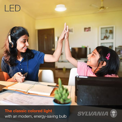Sylvania Ultra LED Porcelain Ceiling Light Fixture, 60W = 9W, Non-Dimmable, Medium Base, 2700K, Soft White - 1 Pack (75080)