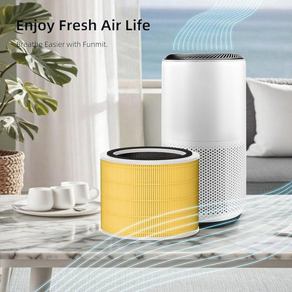 Funmit Core 200S Pet Care Replacement Filter for LEVOIT Core 200S Smart WiFi Air Purifier, 3-in-1 Filter Replacement and High-Efficiency Activated Carbon, Part # Core 200S-RF, 4 Pack