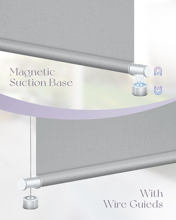 Graywind Motorized Outdoor Shades for Patio, Work with Alexa & Google, Solar Powered Electric Roller Shades for Outside, Custom Size (3% Openness, AegisLite Mist)