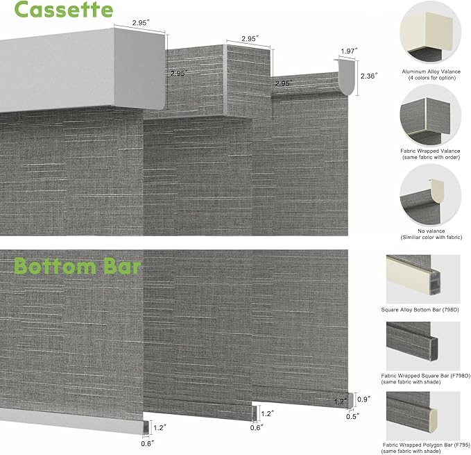 Motorized Blinds with Remote [Light Filtering] Smart Blinds Compatible with Alexa Google HomeKit, 50% Blackout Automatic Roller Shades for Indoor Windows, Customized Size, Mist Dove Gray
