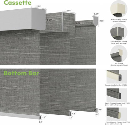 Motorized Blinds with Remote [Light Filtering] Smart Blinds Compatible with Alexa Google HomeKit, 50% Blackout Automatic Roller Shades for Indoor Windows, Customized Size, Mist Dove Gray