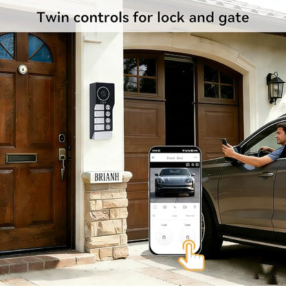 4 Units Apartment 2-Wire Video Intercom System