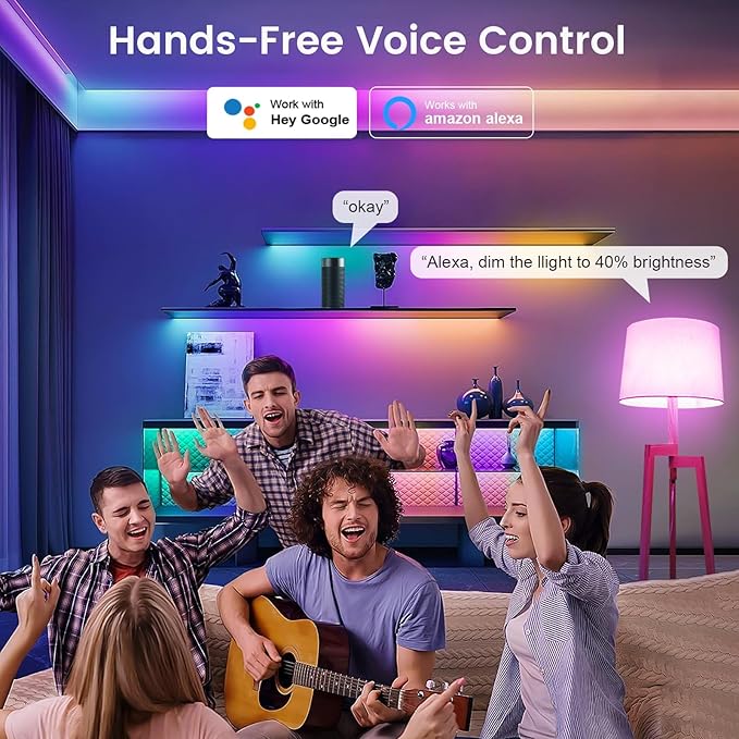 OHLUX 2 Pack E12 LED Bulb, 5W 40 Watt Equivalent Dimmable Smart Candelabra Bulbs Compatible with Alexa, Google Home, Color Changing, Music Sync, Voice Control, Timer