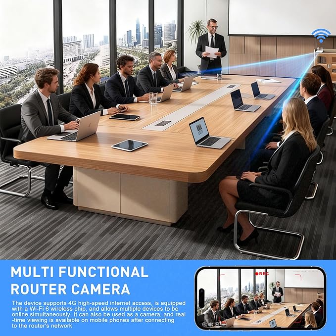 Home 4G Camera - Mini Indoor WiFi Cameras - Small Wireless Security Cam - High Speed Internet Router - Easy to Install