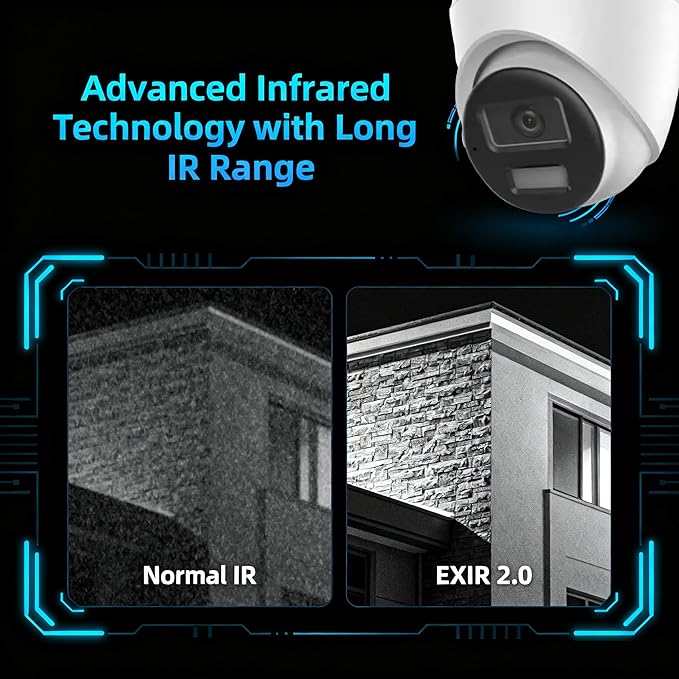 DS-2CD1383G2-LIUF 4K 8MP Smart Hybrid Light Fixed Turret POE Dome Camera, 2.8mm Lens, IP67 Outdoor Rated H.265+, 120 dB Ture WDR, Built-in Microphone, Human & Vehicle Detection, Work with Ⲏіkconnect