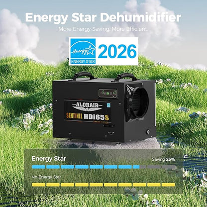 ALORAIR 120 PPD Energy Star Wi-Fi Dehumidifier for Crawl Space, Basement, and Commercial Use, APP Control with Pump and Hose, Compact Auto-Defrost Design