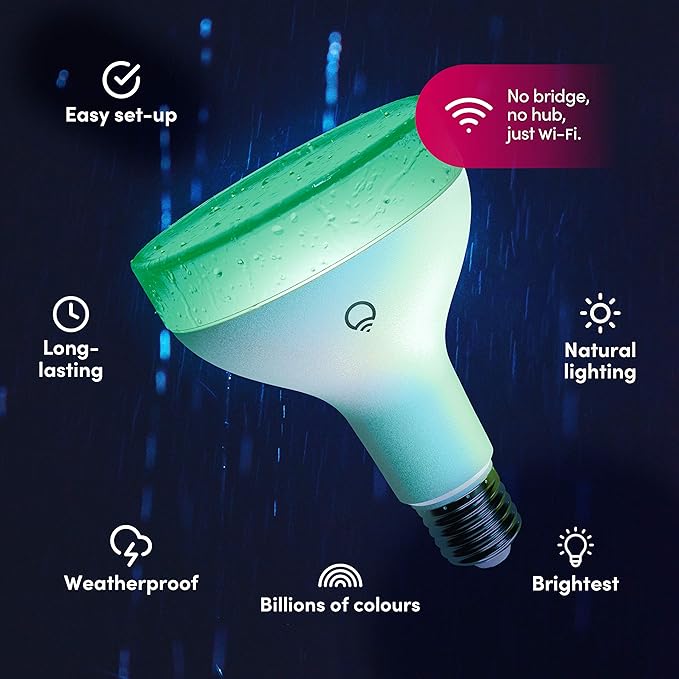 LIFX Color Wi-Fi Smart LED Light Bulbs and BR30 Flood Light (2-Pack)