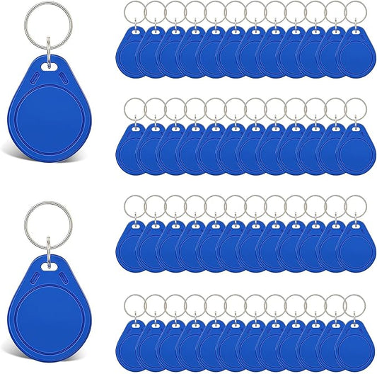 JOJOCY 50 PCS 13.56MHz MFR Ultralight C ULC Key Fobs, NFC Tags, ISO14443A RFID Access Control Key Cards for Smart Door Locks (Blue)