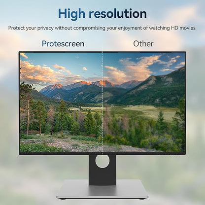 [2-Pack] 24 Inch Magnetic Computer Privacy Screen Filter for 16:9 Widescreen Monitor, Removable Eye Protection Anti Glare Blue Light Filter Privacy Shield, Anti Spy Screen Protector Film 24 in