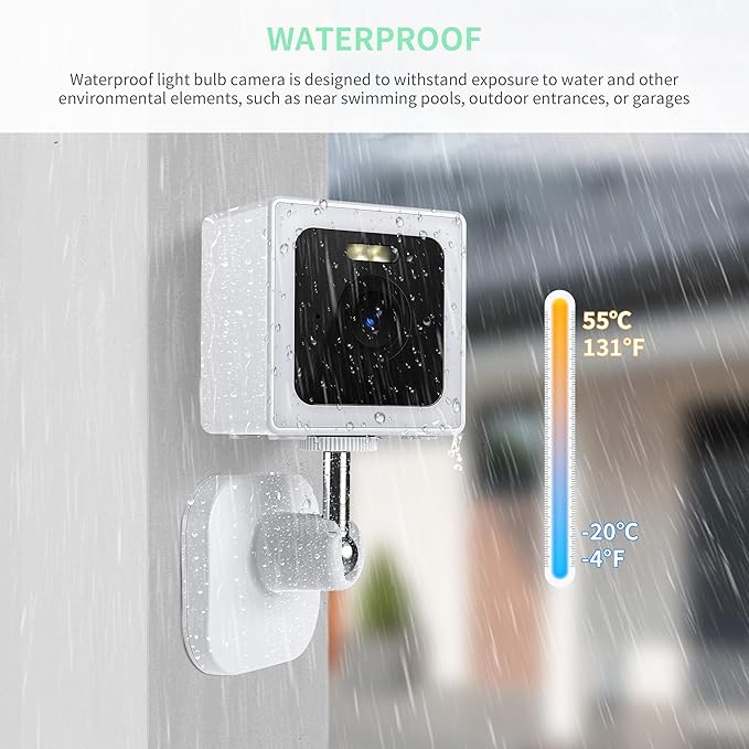 Weatherproof Indoor and Outdoor IP65 2K Wi-Fi Smart Home Security Camera with Color Night Vision, 2-Way Audio, Wireless Camera for Pets, Babies, Dogs & Cats, Nanny, Elderly Video Surveillance (2)