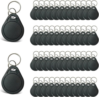 JOJOCY 50 PCS 13.56MHz MFR Ultralight C ULC Key Fobs, NFC Tags, ISO14443A RFID Access Control Key Cards for Smart Door Locks (Black)