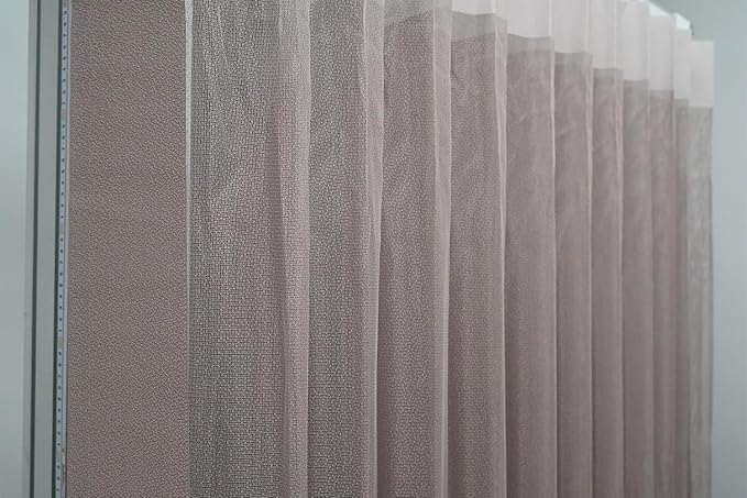 Motorized Sheer Vertical Blinds with Remote, Light Filtering Vertical Blind Sliding Door Blinds Remote Control Blinds for Sliding Glass Door Customize, Coffee