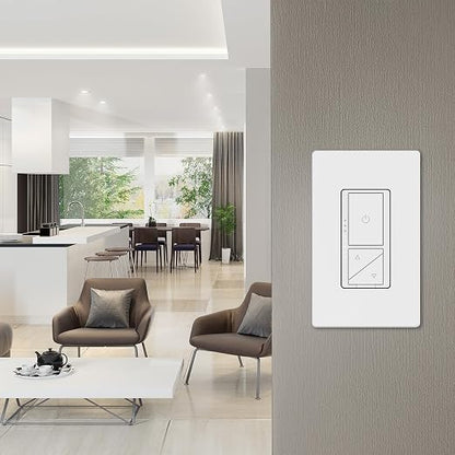 Feit Electric Smart WiFi Dimmer Switch with Remote, Single-Pole and 3-Way, Voice Control with Alexa & Google Asst, Wireless Wall-Mount Remote, App Control, Neutral Wire Required