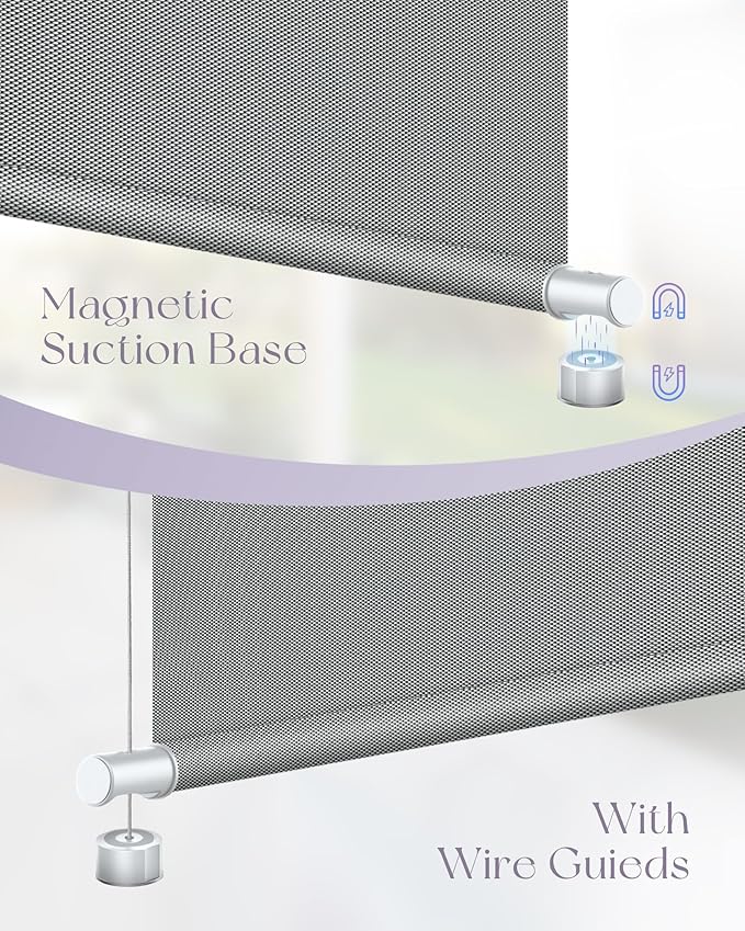 Graywind Motorized Outdoor Shades for Patio Compatible with Alexa Google Smart Sun Shades Exterior Solar Powered Blinds Electric Roller Shades Outside, Custom Size (3% Openness Fresh Grey)