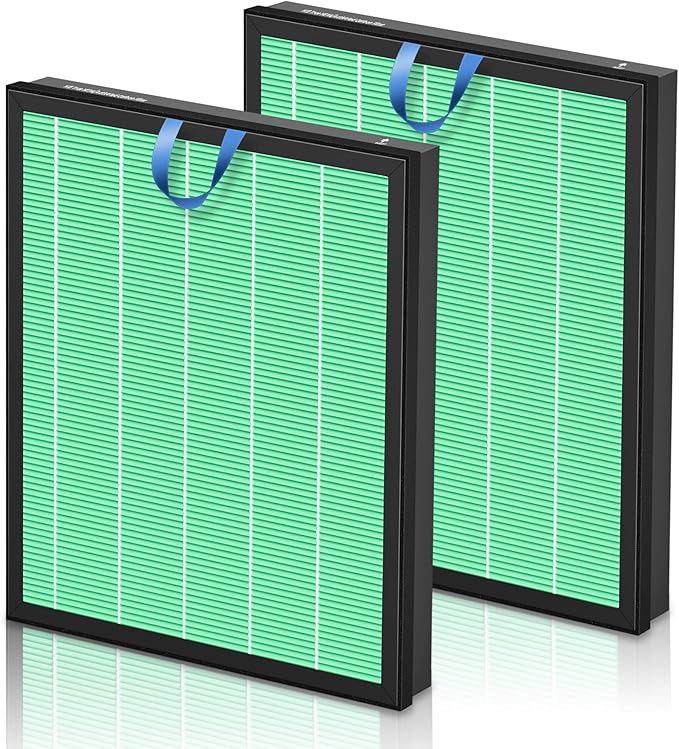 Vital 200S Toxin Absorber Replacement Filter for LEVOIT Vital 200S and Vital 200S-P Air Purifier, High-Efficiency Activated Carbon Filter, Vital 200S-RF-TX, 2 Pack, Green