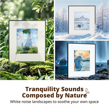 Dragon Touch Music Frame Bluetooth Speaker & Wi-Fi Digital Picture Frame, Hi-Fi 6-Speaker Wall-Mount or Tabletop Art Frame, Dynamic Lyrics Display for Home Decor, Supports Spotify & Apple Music