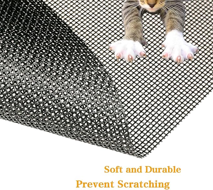 Tooltriz Pet Proof Window Screen Replacement, 48“ x 100" Upgraded Thicken Charcoal Fiberglass Mesh for Sliding Pet Screen Door Repair Kit - Screen Door Protector for Dogs Patio Screen mesh