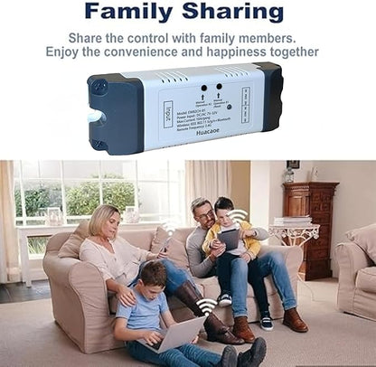 EweLink 2CH 7-32V WiFi RF Wireless Switching Relay,Point/Self-Locking Interlock Mode,App Smart Remote Control for Smart Home, Access Control, Garage Door,Compatible with Alexa Google Home