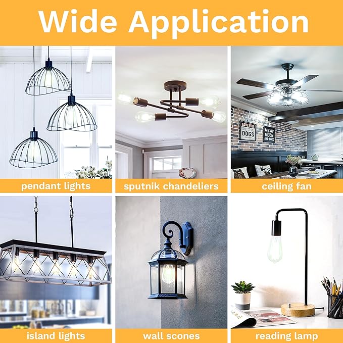 Edison Bulbs E26 Medium Base 5000K Daylight White, 750LM ST19 Vintage LED Filament Bulb Clear Glass, Equivalent 75W Dimmable Lights Bulb 90+ CRI for Chandeliers, Pendants, Wall Sconces-18 Pack