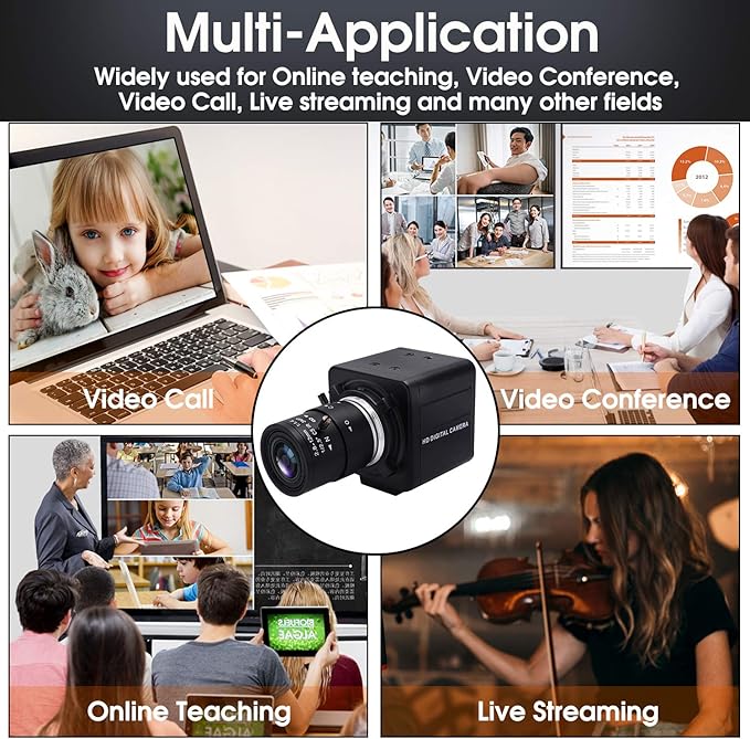 SVPRO USB Camera with Zoom,2.8-12mm Varifocal Lens 8MP Manual Focus Webcam,High Definition USB with Camera for Computer with Sony IMX179 Sensor