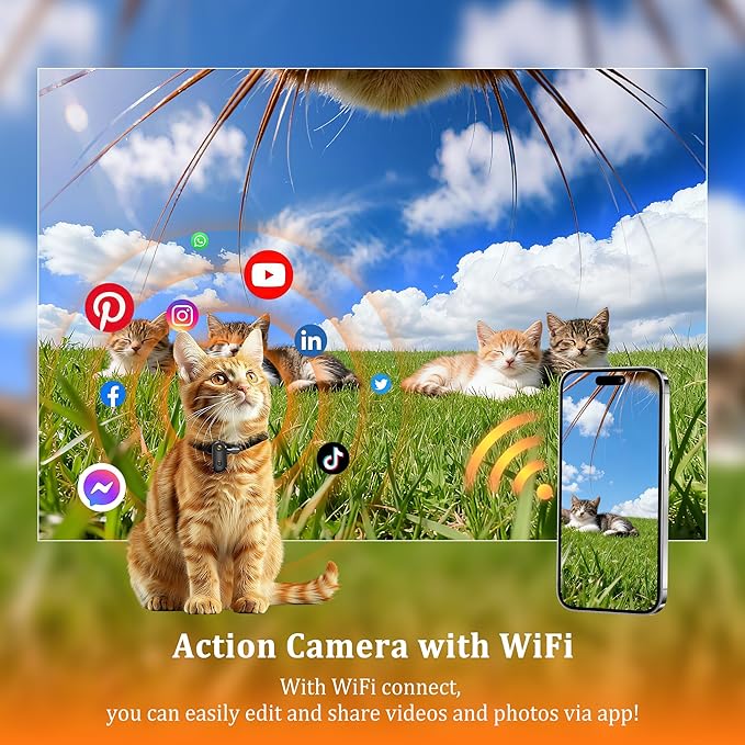 Action Camera 4K (128GB), 2026 Refresh POV Camera Hands-Free, Mini Body Camera WiFi with Waterproof Case, Wearable Sports Snap Cam, Thumb Helmet Cam for Horse Riding Motorcycle Vlogging Fishing