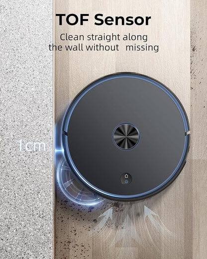 Laresar Clean Robot Vacuum and Mop Combo, 3500Pa Robotic Vacuum with 3.5L Self Emptying Station, 250 mins Runtime, LIDAR Navigation, WiFi/APP/Alexa Control, Ideal for Pet Hair, Carpet and Hard Floor
