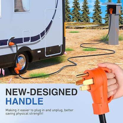 Nilight 50 Amp to 30 Amp RV Locking Adapter Cord 14-50P L5-30R