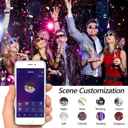 2 Packs Smart Bulb 1000LM 10W(100W Equivalent) RGB 2200-6500K Dimmable WiFi LED Light Bulb No Hub Required Work with Google Home Siri Tuya Smart Life Full Color Changing A19 E26 LED Bulb