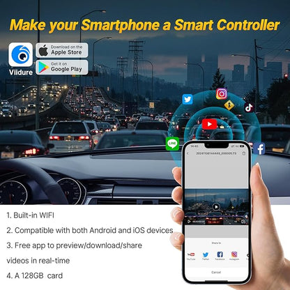 Front 4K + Rear 1080P Dash Cam for Toyota Corolla Gen12 E210 2023 2024 2025 2026 Sedan Hybrid Hatchback, OEM Look, WiFi & APP, Loop Recording, G-Sensor, Parking Monitor, Easy to Set, 128GB Card
