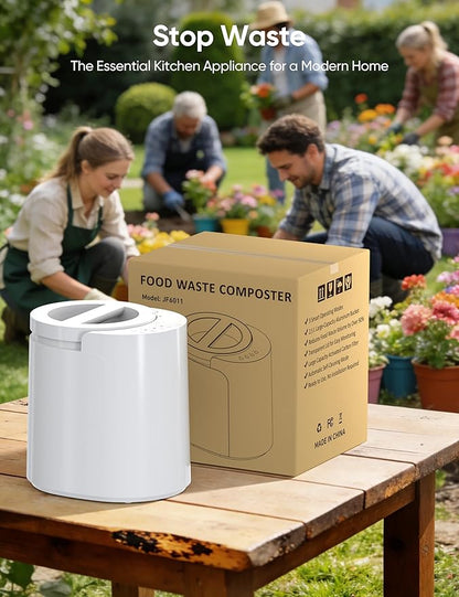 LUBBYGIM Electric Composter for Kitchen, 2.5L Smart Countertop Compost Bin, Auto-Cleaning & Odorless & Low Noise & Turn Food Waste into Fertilizer, Indoor Electric Food Waste Composter for Home Use
