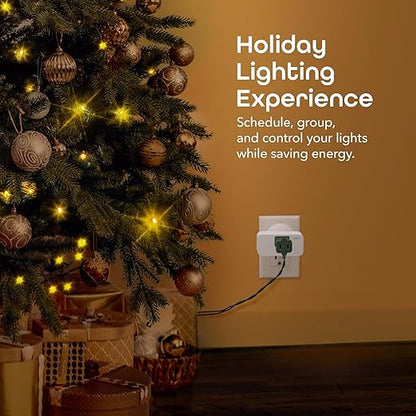 Geeni Smart Plug Mini 15A WiFi Outlet 4-Pack, Compatible with Alexa Google Home, No Hub Required, App Remote Control, UL Certified White