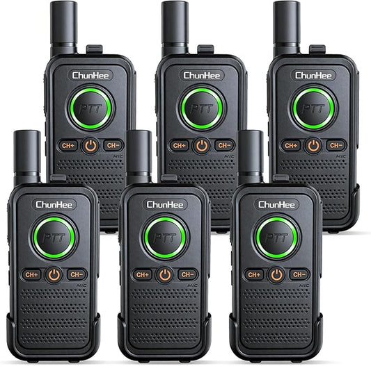 ChunHee Wireless Intercom System, 2 Way Voice Intercom for Home, 1.5-Mile Long Range, 16 Channels Portable Intercom with VOX & SOS Alarm, Easy Install Intercom for Elderly, Business & Basement